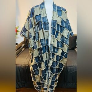Vintage Magnolia Pearl Supply Company Patchwork Denim Kimono